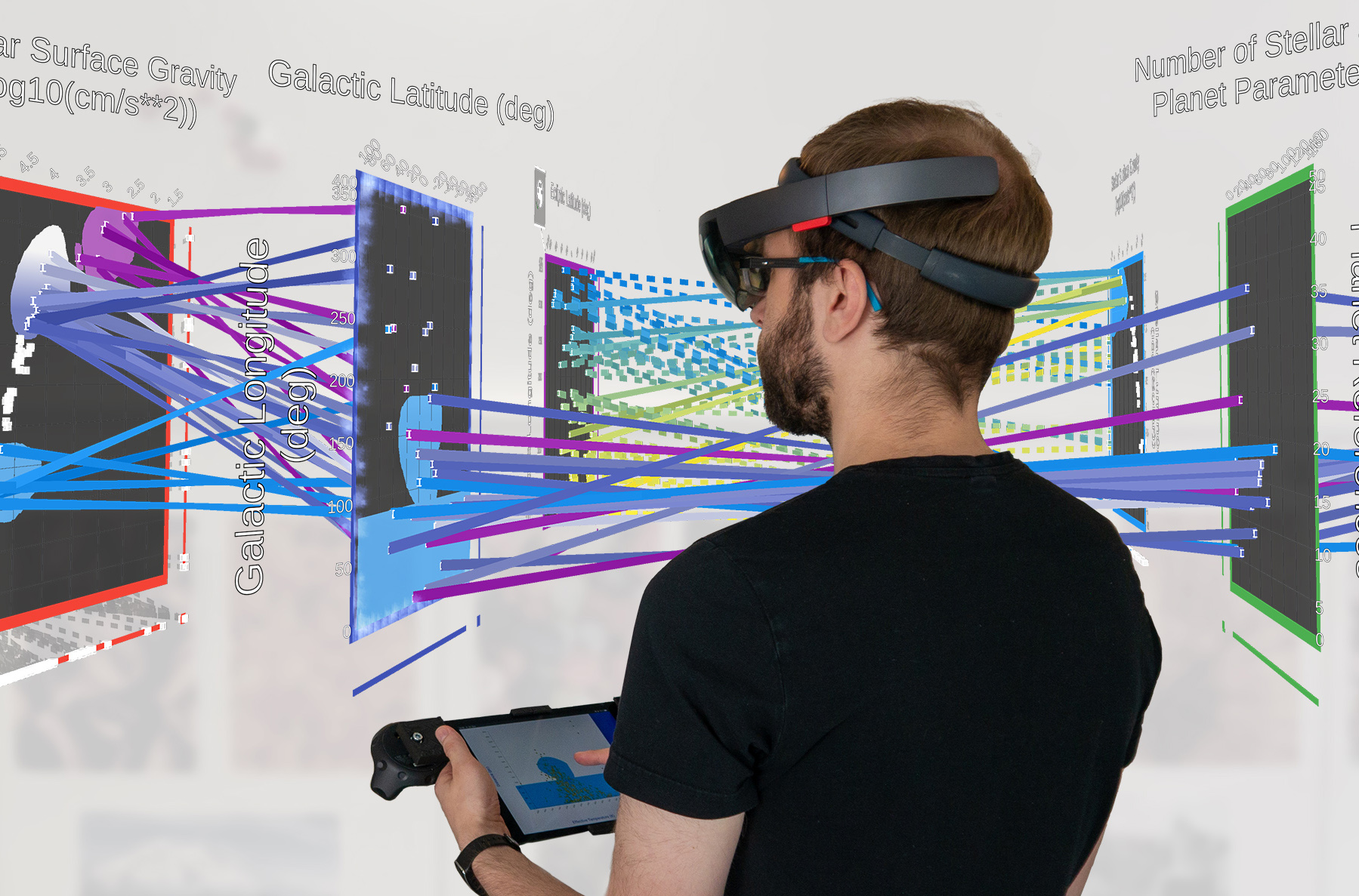 STREAM: Exploring the Combination of Spatially-Aware Tablets with Augmented Reality Head-Mounted Displays for Immersive Analytics