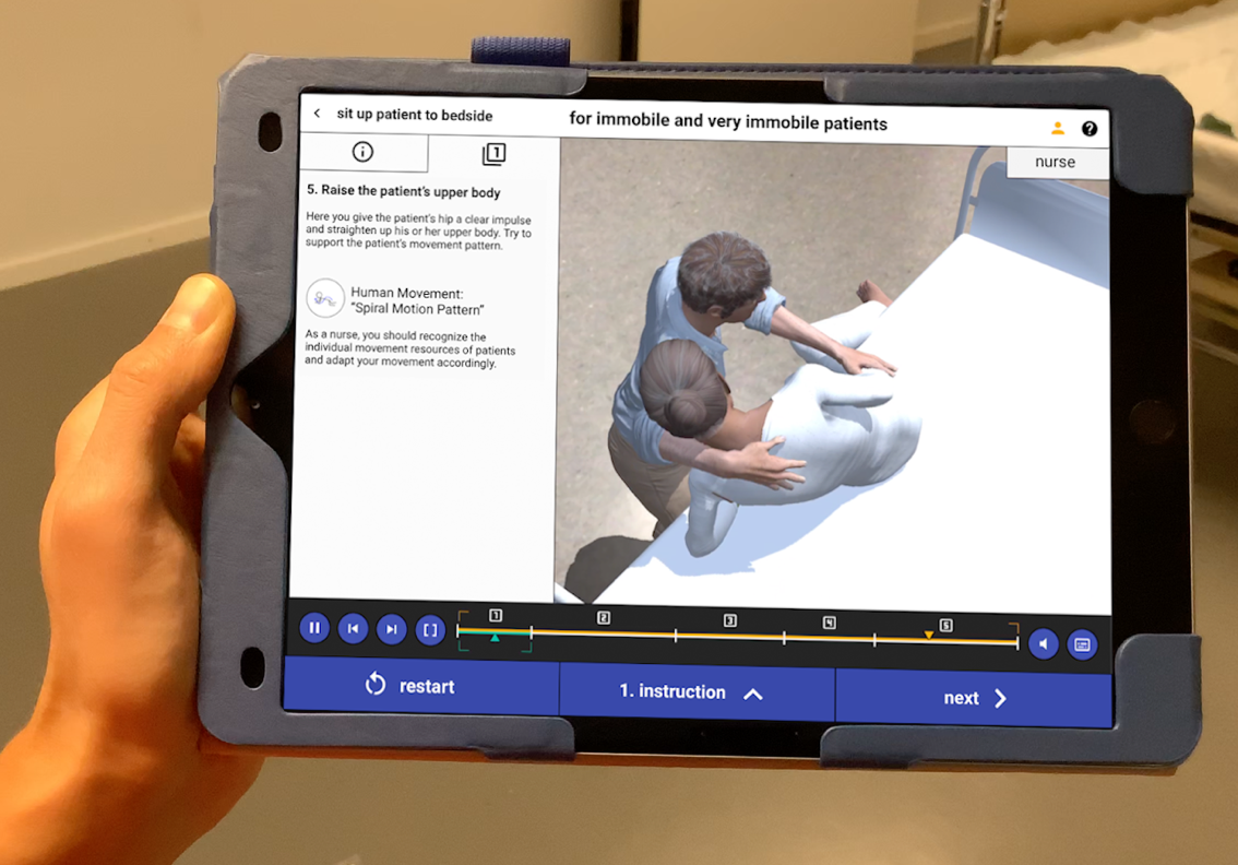 KiTT - The Kinaesthetics Transfer Teacher: Design and Evaluation of a Tablet-based System to Promote the Learning of Ergonomic Patient Transfers