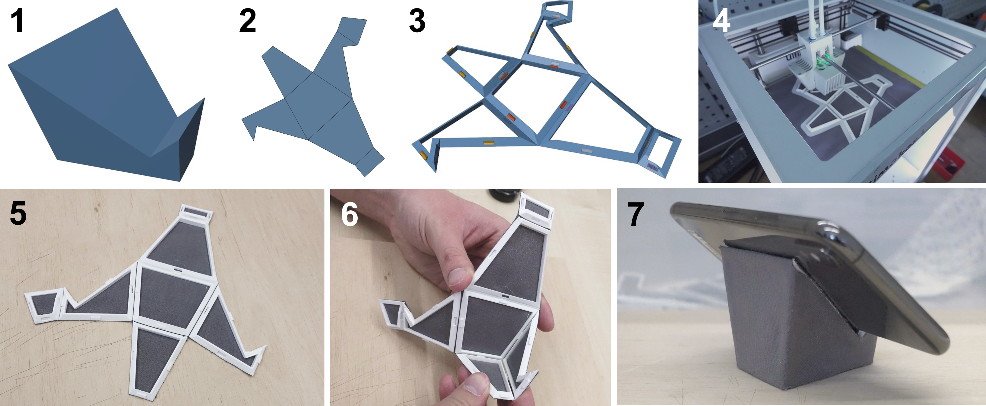 Fabric Faces: Combining Textiles and 3D Printing for Maker-Friendly Folding-Based Assembly