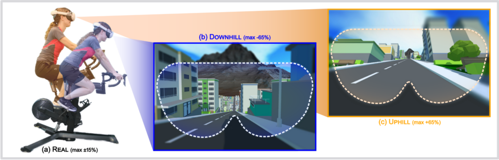 Determining Perception Thresholds for Real and Virtual Inclinations While Cycling in Virtual Reality