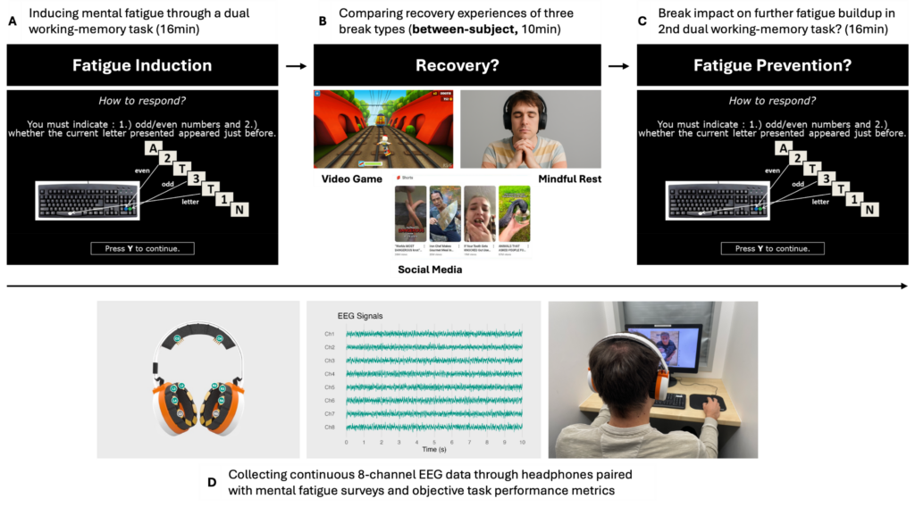 Rest Assured: Detecting Mental Fatigue and Recovery with EEG Headphones